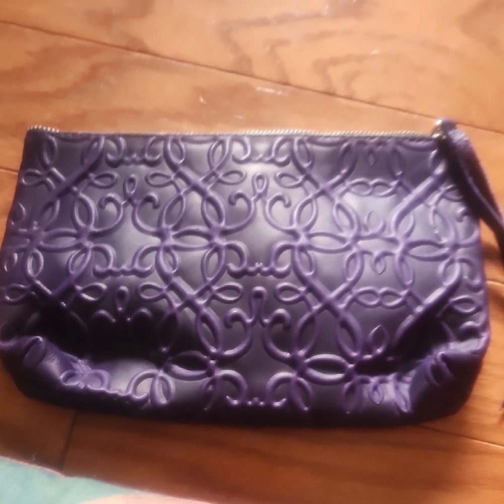 Alex and Ani Purple Quilted Cosmetic Bag